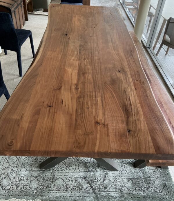 live edge 98” dining table