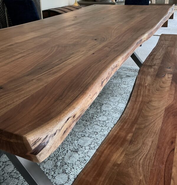 live edge 98” dining table