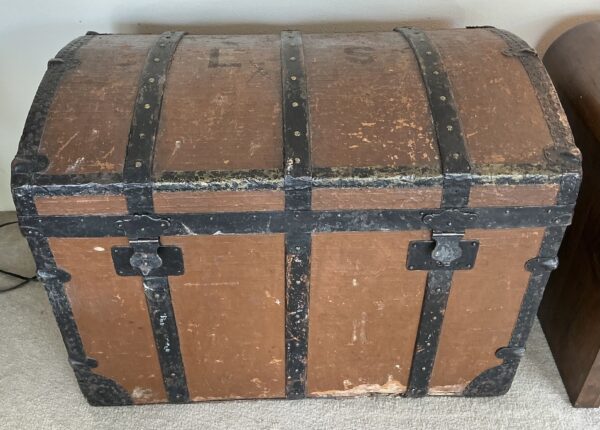 large vintage steamer trunk