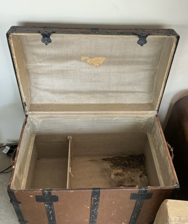 large vintage steamer trunk