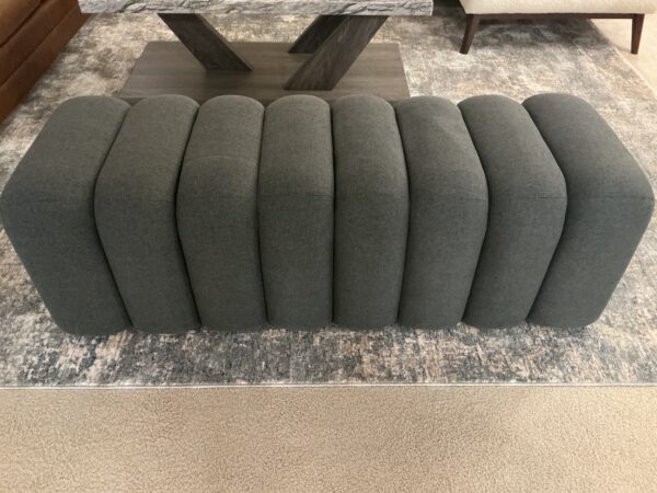 ribbed charcoal bench