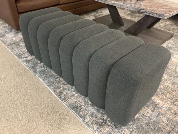 ribbed charcoal bench