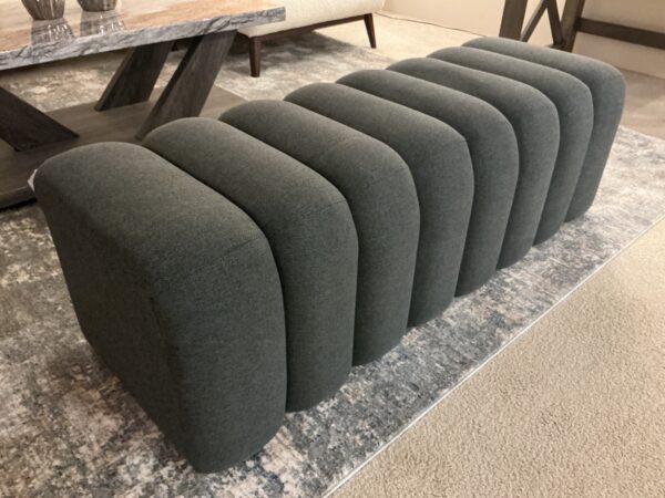 ribbed charcoal bench
