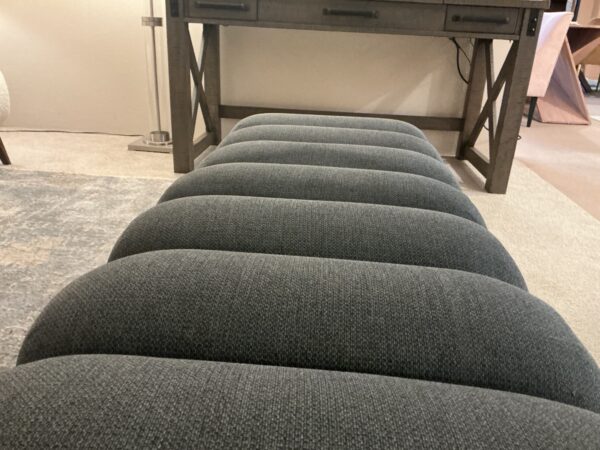 ribbed charcoal bench