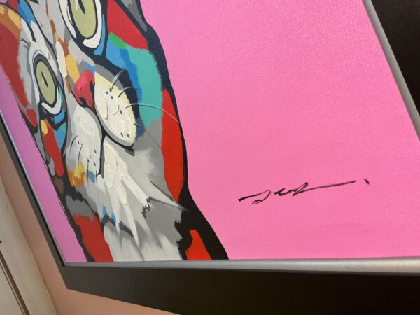 bright, colorful, cat painting