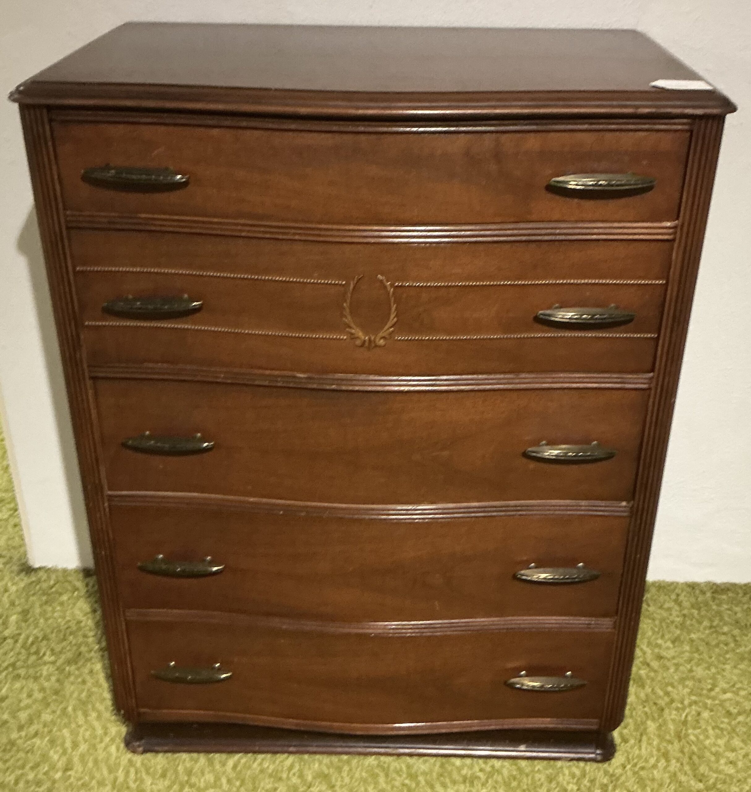 art deco highboy dresser