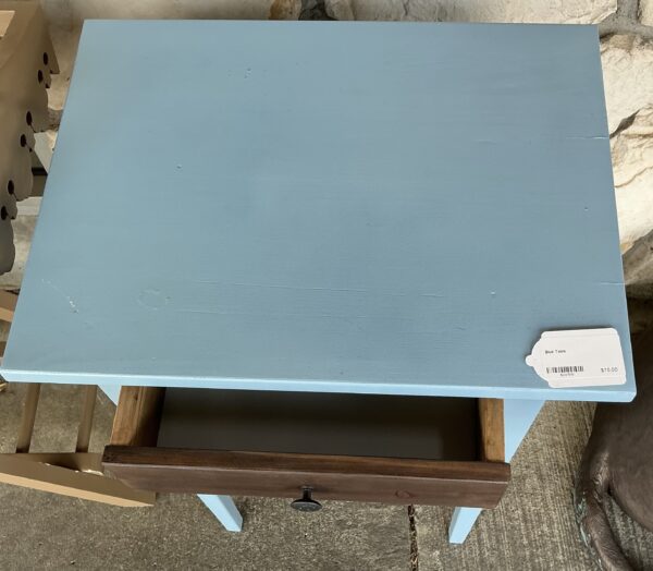 blue table