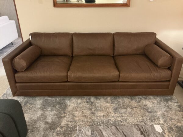 manhattan brown leather sofa