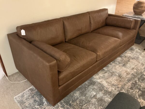 manhattan brown leather sofa