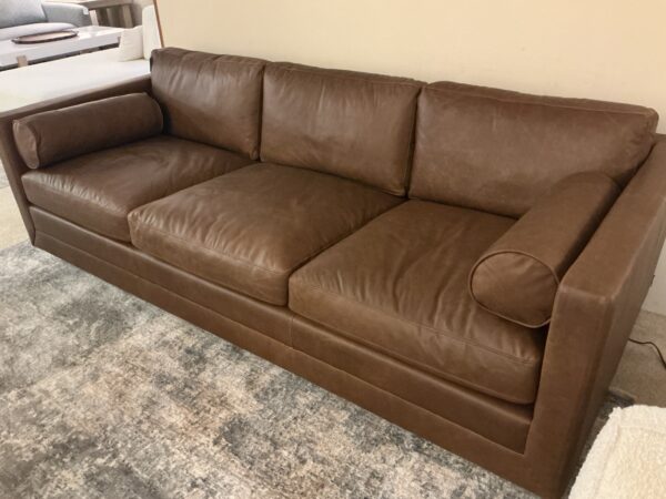 manhattan brown leather sofa