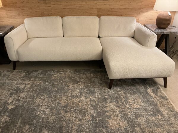 white chaise sectional