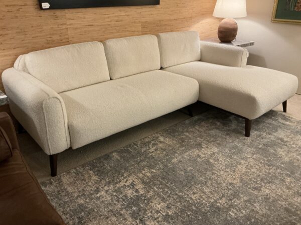 white chaise sectional