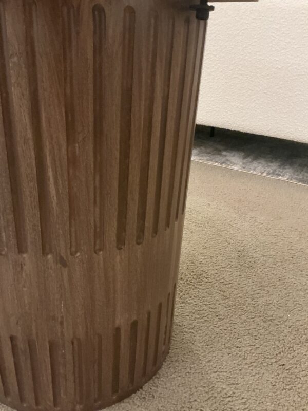 travertine side table