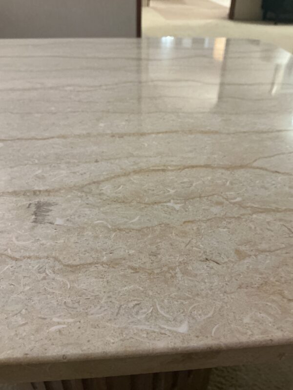 travertine side table