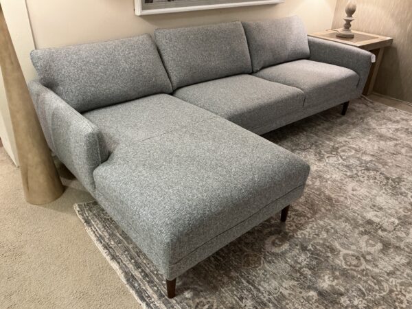 mod pebble grey laf chaise sectional