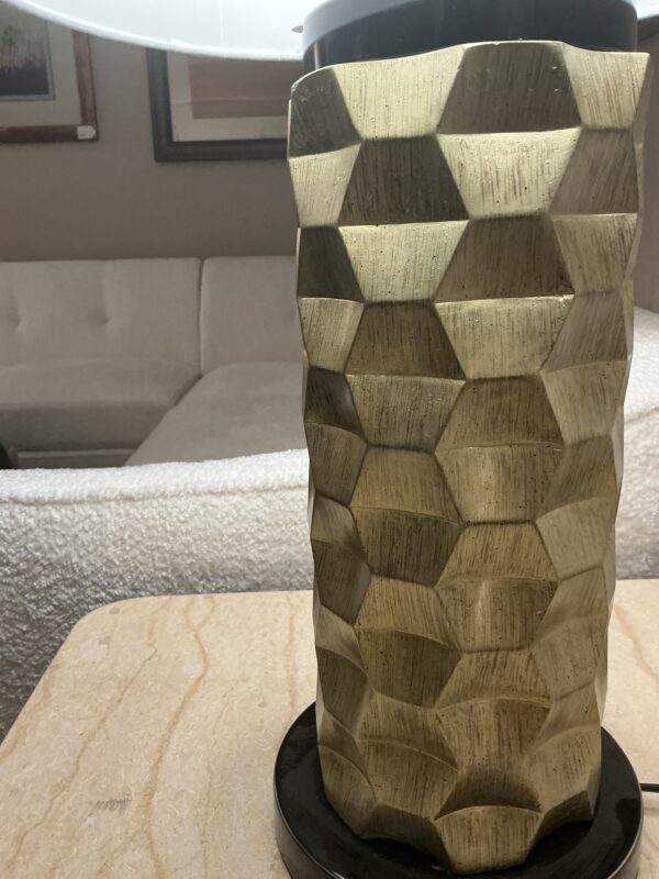 blk and gold table lamp