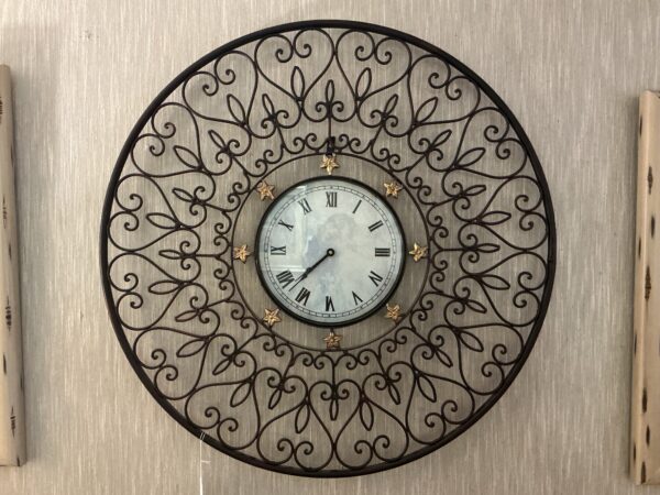 lg metal gold clock