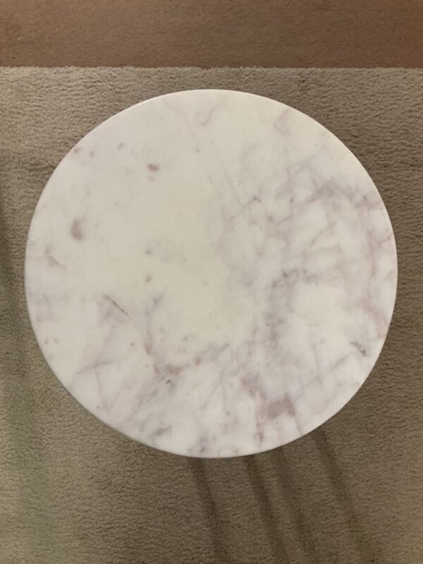 stone pedestal side table