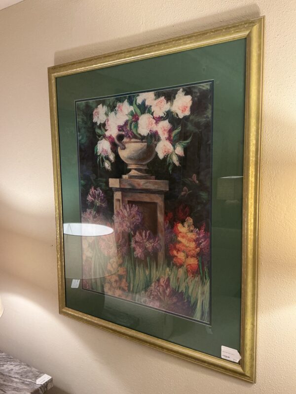 gold framed flower wall art