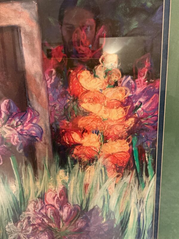 gold framed flower wall art