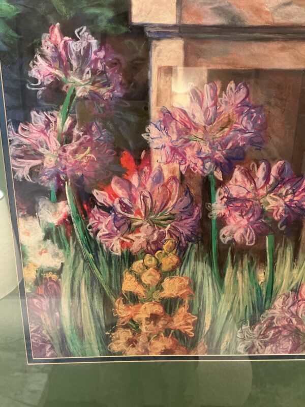 gold framed flower wall art