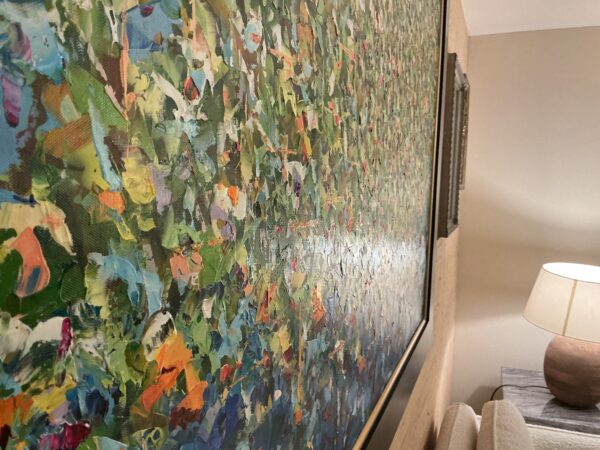blue green abstract painting