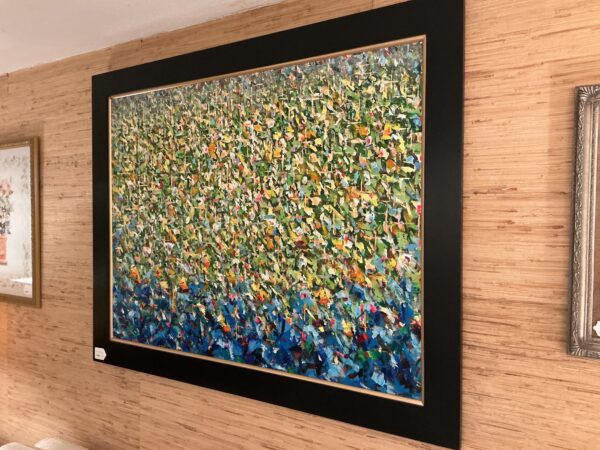blue green abstract painting