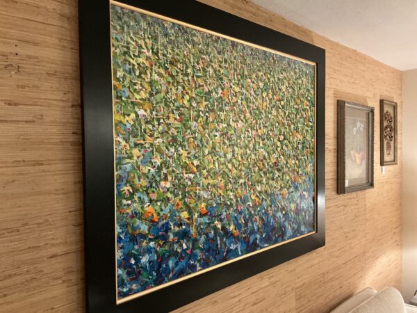 blue green abstract painting