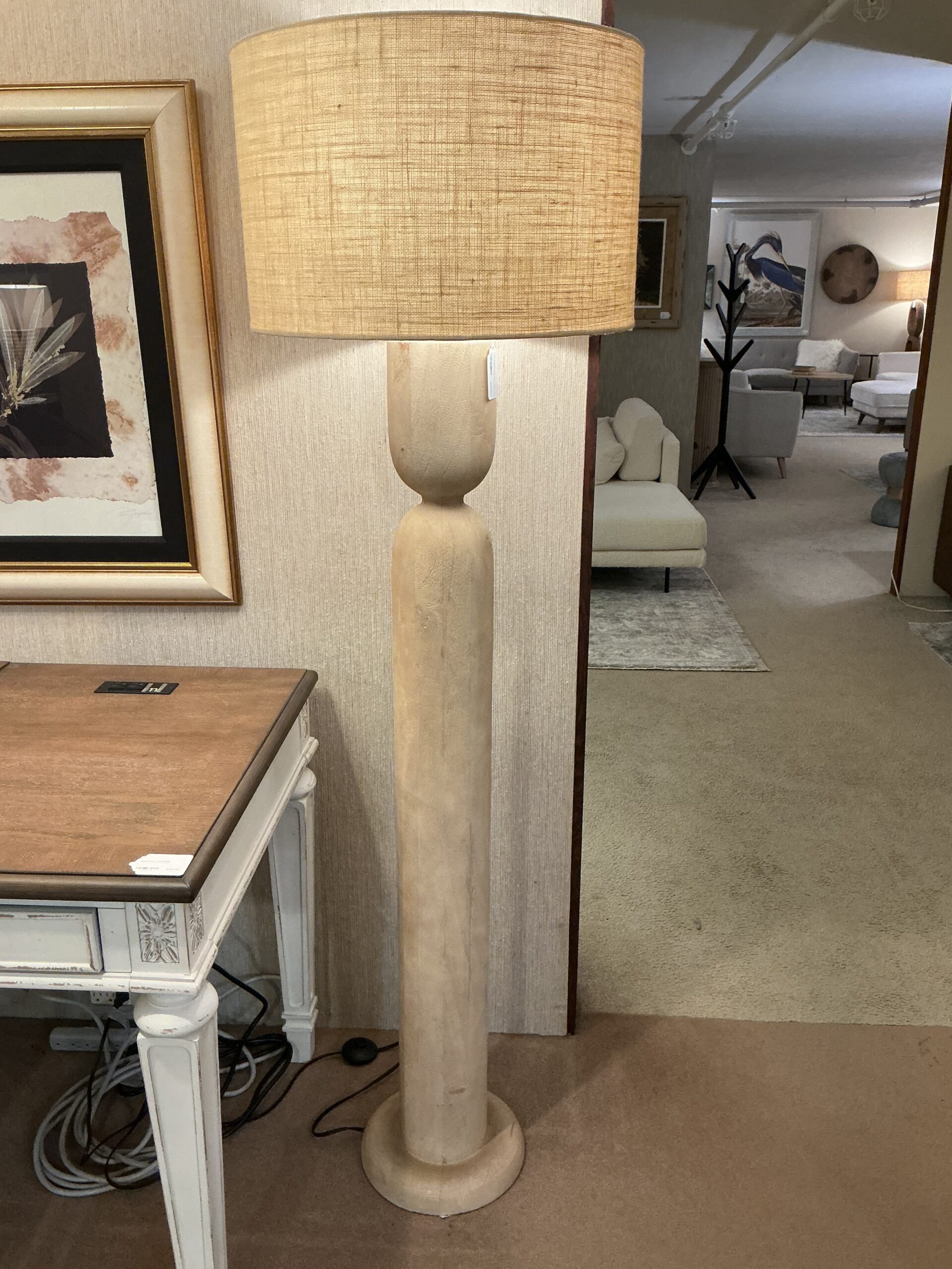 orin natural wood floor lamp
