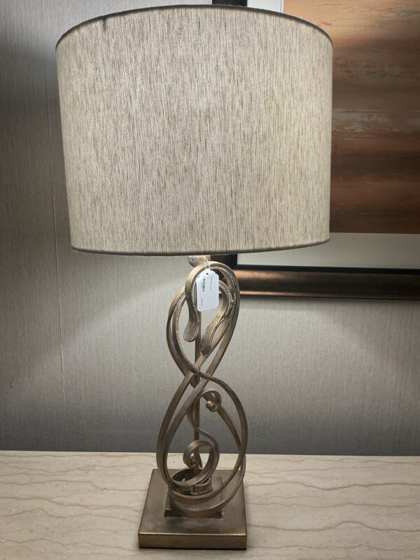 gold metal lamp