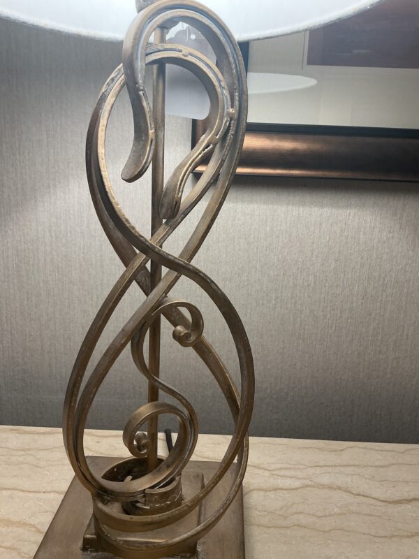 gold metal lamp