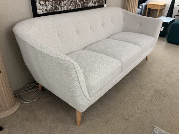 cream tweed bucket sofa