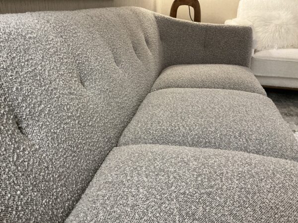 smoke gray bucket sofa