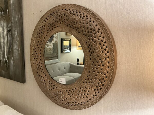 lg brown metal mirror