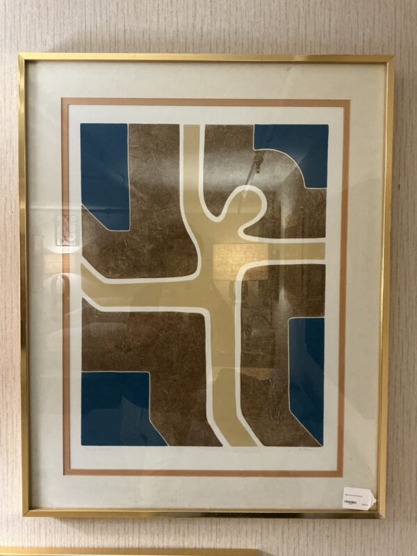 gold and brown wall art