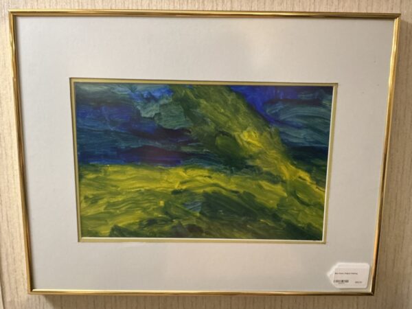 blue and green painting