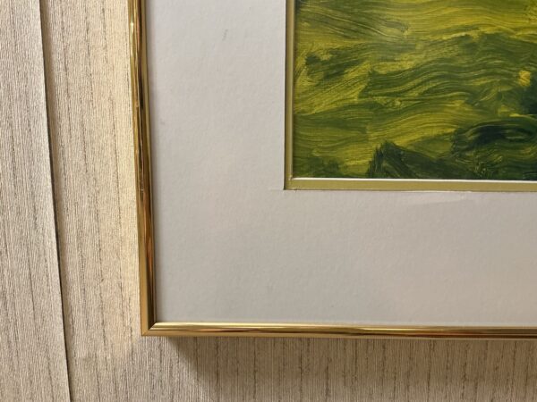 blue and green painting