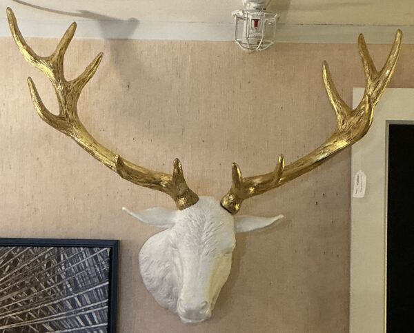 white gold stag deer