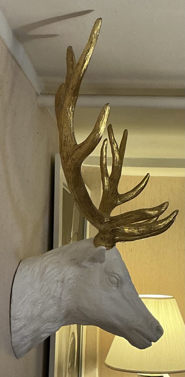 white gold stag deer