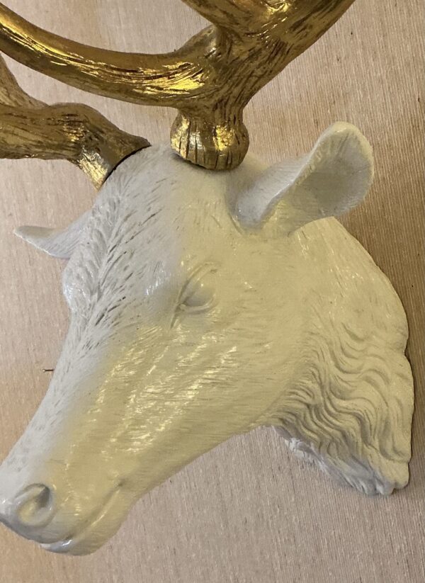 white gold stag deer