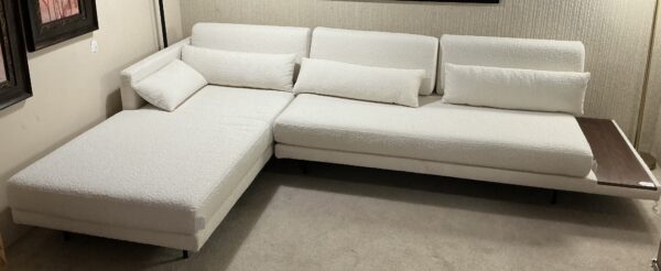 cloud sectional with walnut table