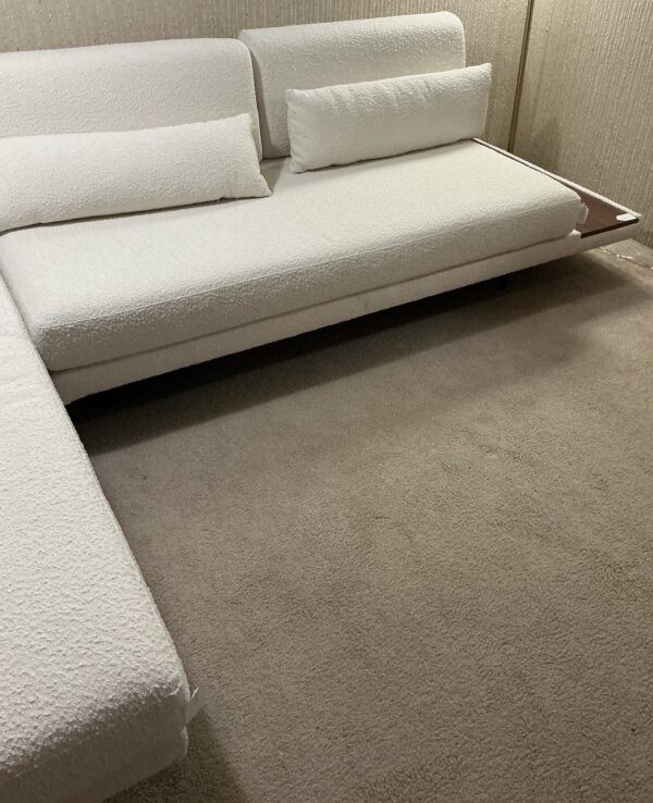 cloud sectional with walnut table