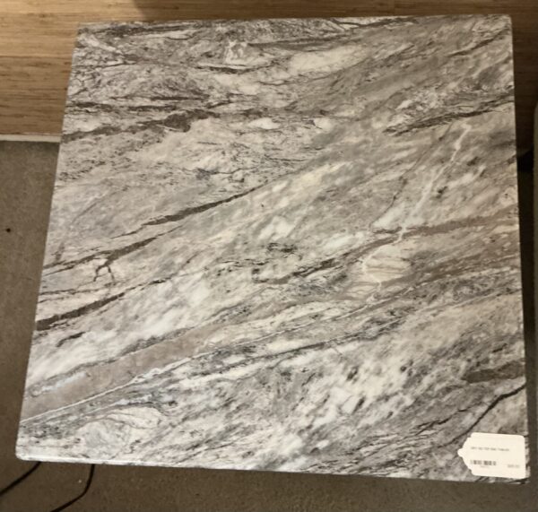 gray square top end table