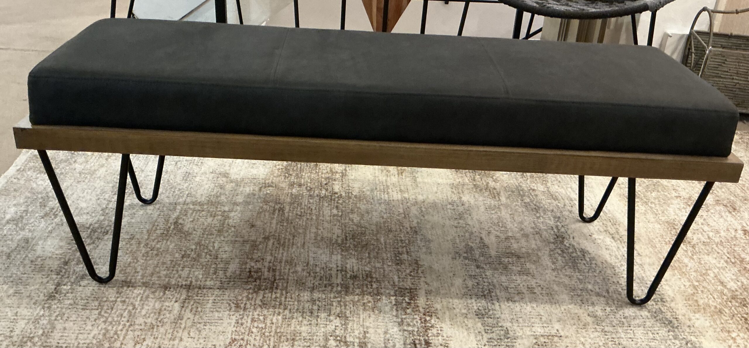 dark blue bench