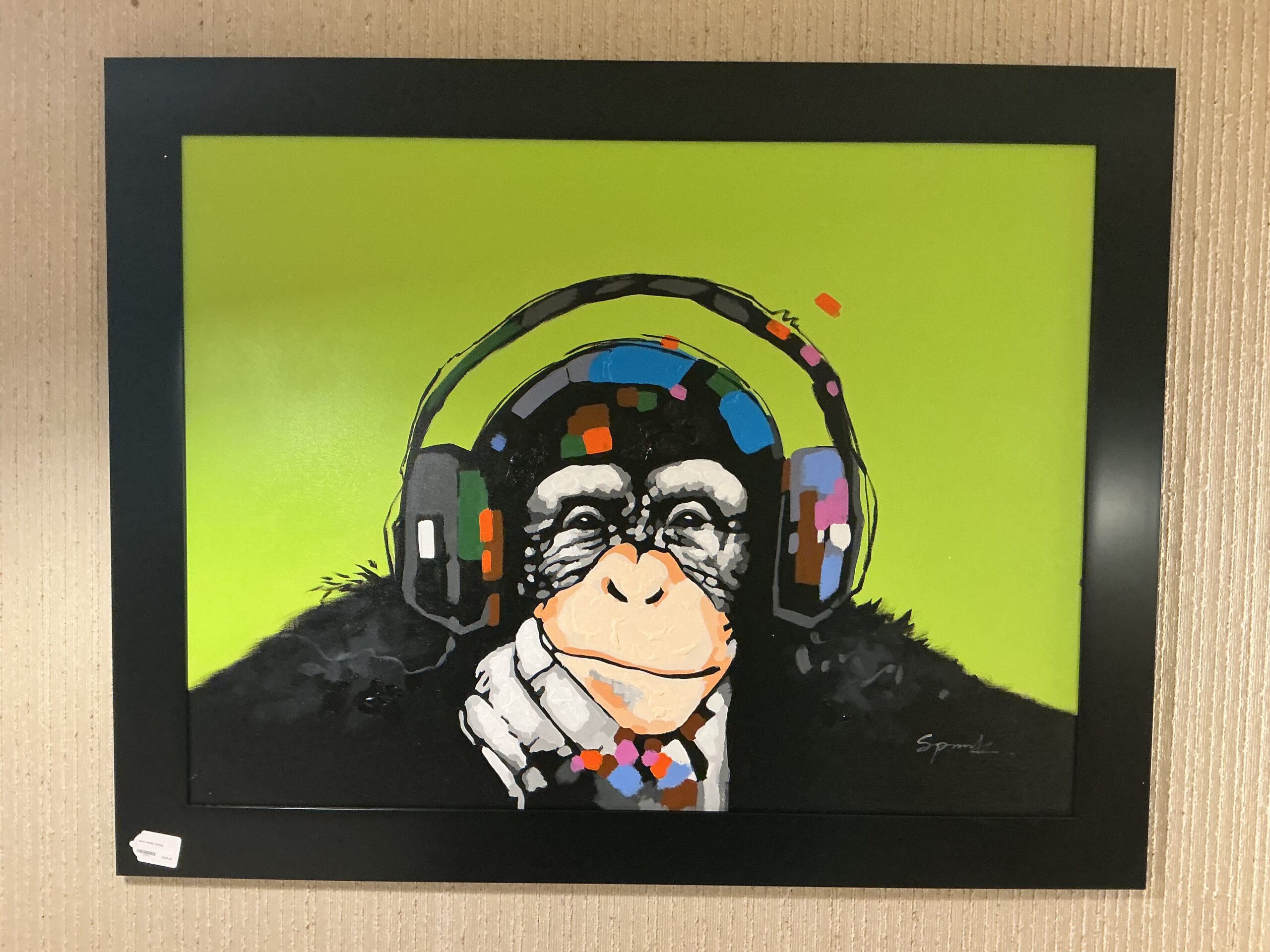 green monkey painting