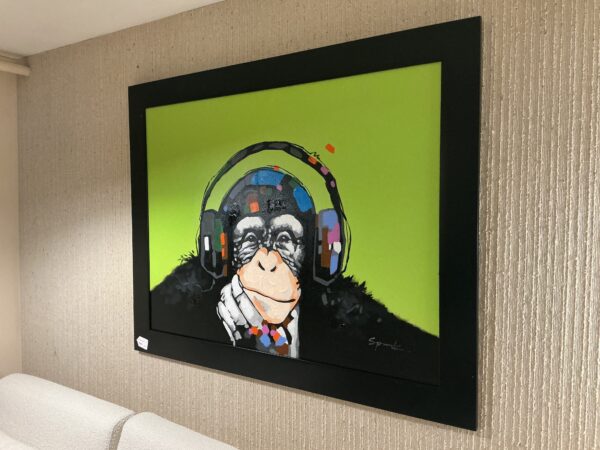green monkey painting