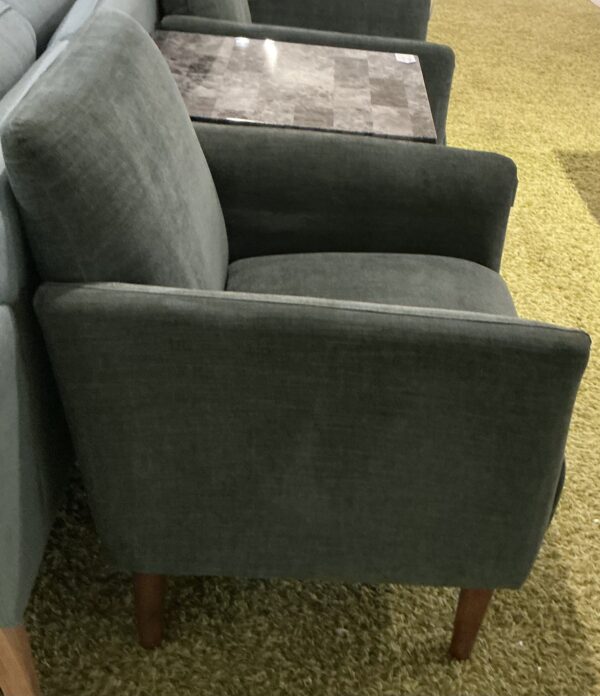 green accent chair