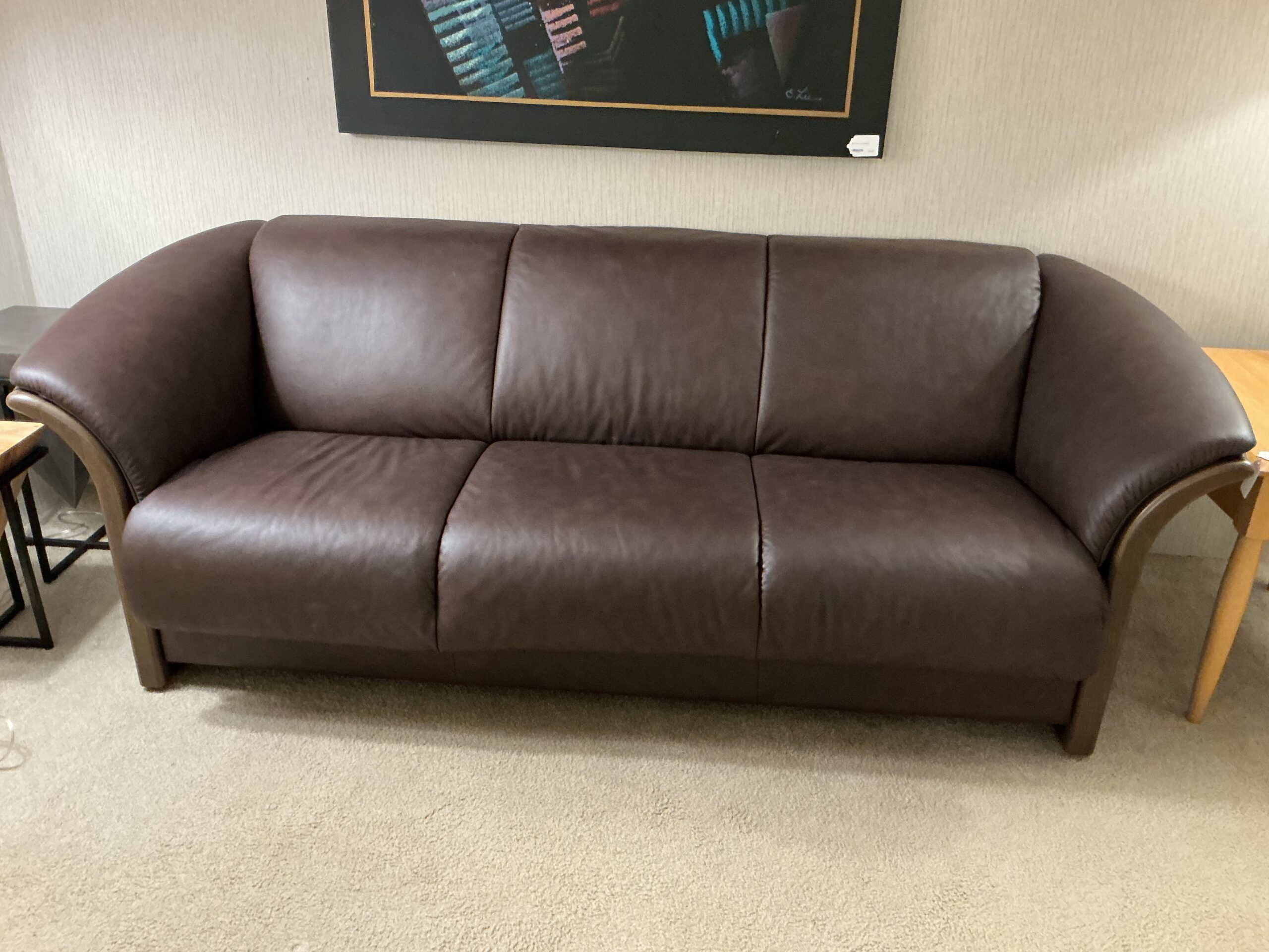 stressless brown couch