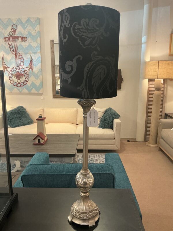 tall velvet shade table lamp