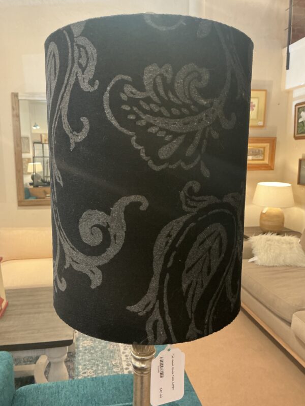 tall velvet shade table lamp